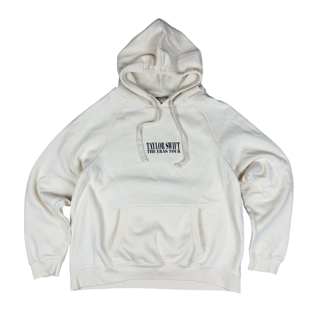 Taylor‎ Swift Eras Tour Hoodie Men's XL Cream Oversized Concert Merch